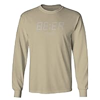 Graphic Humor Funny Drinking Beer o Clock Craft Long Sleeve Men's