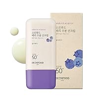 SKINFOOD Berry Moisturizing Sunscreen SPF 50+ PA++++ 1.69fl.oz, Chemical Deep Moisturizing Glowing UV Protector, Watery Weightless Texture, Easy Cleansing
