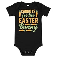 Carrots for The Easter Bunny Funny Baby One Piece Short Sleeve Shirt 1