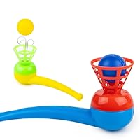 Magic Blow Pipe Set of 2 Floating Ball Creative Magic Blowing Ball Toy Party Game for Kids & Adults