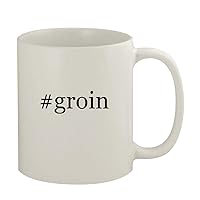 #groin - 11oz Ceramic White Coffee Mug, White