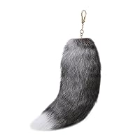 Fluffy Fur Fox Tail Keychain Animal Tail Bag Hanging Charms Plush Handbag Keychain Charm Cosplay Costume Tail