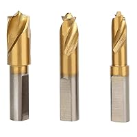 3PCS Spot Weld Drill Bits, High Speed Cobalt Steel Weld Cutter Drill Bit with Titanium Coating 1/4-inch (6.5mm), 5/16-inch (8mm), and 3/8-inch (10mm)
