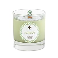 Scented Spa Candles Seeking Balance® Handcrafted Wood Wick Aromatherapy Candle, 5.8-Ounce, Relieve: Eucalyptus & Menthol