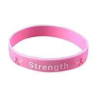 Breast Cancer Awareness Ribbon Silicone Bracelets Hope Faith Courage Wristbands Cancer Survivors Hospital Party Gifts