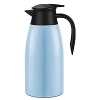 68oz Coffee Carafe Airpot Insulated Coffee Thermos Urn Stainless Steel Vacuum Thermal Pot Flask for Coffee, Hot Water, Tea, Hot Beverage - Keep 12 Hours Hot, 24 Hours Cold-Blue …
