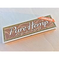 1 Pack Pure Hemp Unbleached Single Wide Rolling Paper 50 Leaves