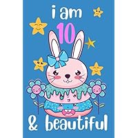 i am 10 beautiful rabbit composition notebook gift for little girl: beautiful darling wonderful elegant pretty lovely charming sweet princess ... Ruled.120 Pages,6x9,Soft Cover,Matte Finish.