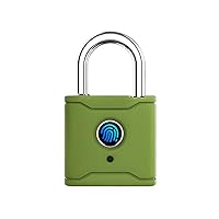 Smart Padlock Fingerprint Lock Smart Lock Keyless with TTlock App (Color : Dark Green)