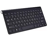 Zedo Wireless Bluetooth Keyboard, Low-noise Ultra-thin Mini 2.4G Wireless Desktop Cordless Keyboard for PC Laptop Windows (Black)