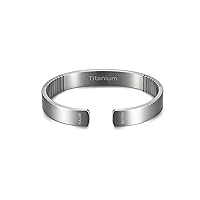 Mens Bracelet | Pure Titanium Minimalist Bracelet Designed for Men | Springy Mens Cuff Bracelet | 10MM Wide Bracelet | Gift for Him