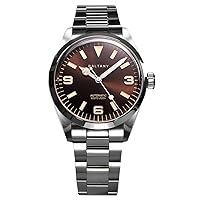 Baltany Mens Automatic Watches 39MM Pilot Mechaical Wristwatch Fashion Bubble Sapphire 20ATM C3 Luminous NH38 / SW200
