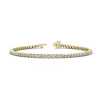 Lab Grown Diamond Women Eternity Tennis Bracelet (SI1-SI2, G-H) 2.21 ctw 14K Gold
