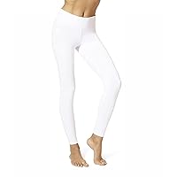 Women's Ultra Soft Cotton Leggings with Wide Waistband, Full and Capri Length