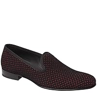 Mezlan Cibeles Men's Black/Red Suede Slip On Loafer Shoes 8277 (7)