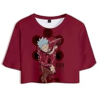 Anime The Seven Deadly Sins Fox's Sin of Greed Ban 3D Printed Women Crop Top T-Shirt XXS