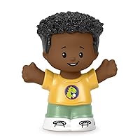 Fisher-Price Replacement Part Little-People Playset - HHR46 ~ African-American Boy Wearing Dinosaur T-Shirt, Black, Brown, Yellow