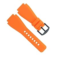 24mm New Rubber Strap Diver Watch Band Compatible with Bell Ross Br-01-Br-03 Pvd Buckle