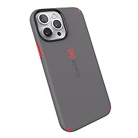 iPhone 13 Pro Max Case- Drop Protection Fits iPhone 12 Pro Max & iPhone 13 Pro Max Cases - Scratch Resistant - Slim Design with Soft Touch Coating - Moody Grey, Turbo Red CandyShell Pro