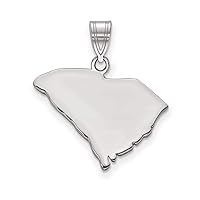 925 Sterling Silver South Carolina State Customize Personalize Engravable Charm Pendant Jewelry Gifts For Women or Men
