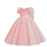 ZHengquan Flower Girl Dress Short Princess Dress for Girl First Communion Dresses Wedding Party Dress with Bow-Knot