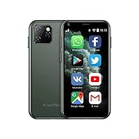 SOYES XS11 3G Mini Smartphone 2.5Inch WiFi GPS China Mobile 1GB RAM 8GB ROM Quad Core Android Cell Phones 3D Glass Slim Body HD Camera Dual Sim Google Play Cute Smartphone (Green)