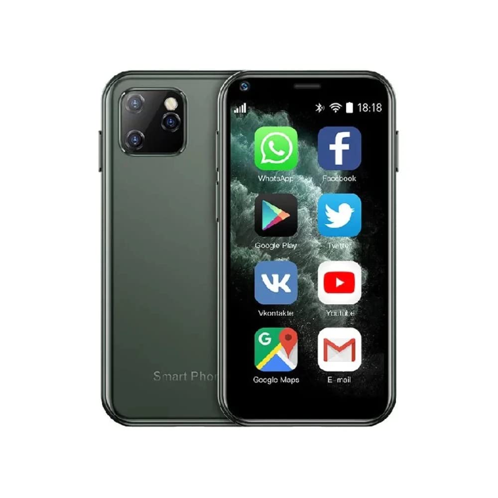 SOYES XS11 3G Mini Smartphone 2.5Inch WiFi GPS China Mobile 1GB RAM 8GB ROM Quad Core Android Cell Phones 3D Glass Slim Body HD Camera Dual Sim Google Play Cute Smartphone (White)