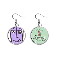 Smiing Abstract Face Sketch Hunger Decoration Dangle Season Spring Earring Jewelry