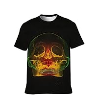 Gift Cool-Funny Skull-Hip-Hop Style-Tshirt Shirt Retro T-Shirt Tees-Adult Tshirt Comic-Teeshirt Literally Athletic