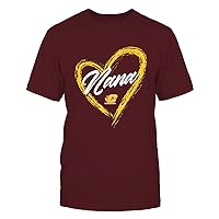 FanPrint Central Michigan Chippewas - Heart Shape - Nana - University Team Logo Gift T-Shirt