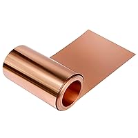 Pure Copper Sheet Thin Cu Metal Foil Roll 0.3mm x 30mm x 1000mm, 99.9% Pure Copper 1Pcs