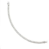 Cheryl M 925 Sterling Silver Box Catch Closure Polished Fancy CZ Cubic Zirconia Simulated Diamond Bracelet 7.25 Inch Measures 4mm Wide Jewelry Gifts for Women