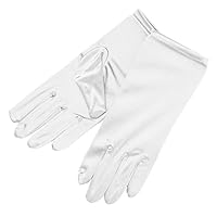 Shiny Stretch Satin Dress Gloves Wrist Length 2BL