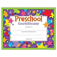 Trend Enterprises Certificates Preschool, Ages 3-5, 8-1/2