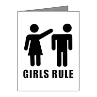 Note Cards (10 Pack) Black & White Symbols: Girls Rule