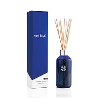 Capri Blue Havana Vanilla Reed Diffuser Set - Comes with Reed Diffuser Sticks, Fragrance Oil, and Glass Bottle Oil Diffuser - Aromatherapy Diffuser in Cobalt Blue (8 fl oz)