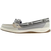 Sperry Womens Angelfish Linen Boat Flats Casual - Grey