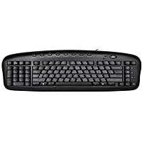 Ergonomic Left Handed Keyboard for Business/Accounting - 8 Multimedia Hotkeys - Eliminates RSI and Carpal Tunnel - Patented Natural_A Keycaps to Reduce Back and Shoulder Strain to Improve Posture