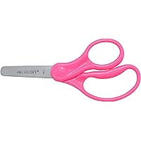 Westcott 13594 Left-Handed Scissors, Hard Handle Kids' Scissors, Ages 4-8, 5-Inch Blunt Tip