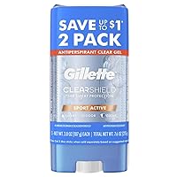 Gillette Clear Gel Sport Triumph Antiperspirant and Deodorant, 7.6 Ounce (Pack of 6) Packaging may Vary