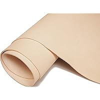 Vegetable Tanned Leather Sheets for Crafts (3.5-4.0oz | 1.5mm Thickness) Full Grain Tooling Leather Thick Cowhide Crafting Leather (Creamy-1.5mm, 10