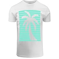ShirtBANC Mens Graphic Palma Granda Palm Tree Shirt Beach Themed Tee, S-3XL