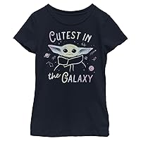 STAR WARS Mandalorian Cutest in The Galaxy Girls Short Sleeve Tee Shirt
