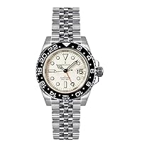 Fashion Classic Automatic GMT Men Watch Bidirectional Bezel NH34 Stainless Steel Bracelet Mechanical Dress Watches