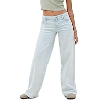 PacSun Women's Stretch Light Indigo Low Rise Baggy Jeans