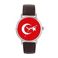 Turkey Flag Watch 38mm Case 3atm Water Resistant Custom Designed Quartz Movement Luxury Fashionable