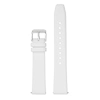 Arbon Premium Silicone Watch Bands - Quick Release - Soft Rubber - Waterproof - Interchangable Replacement Bands - Premium Assorted Colors (20 MM, White/Silver)