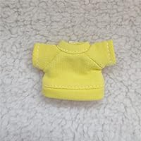 Solid Color T-Shirt for OB11,GSC,1 / 12bjd Doll Accessories BJD Doll Clothes (Yellow)