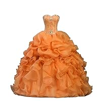 Women's Sweetheart Tulle Backless Quinceanera Dress Off Shoulder A Line Beading Sweet 16 Party Prom Gown