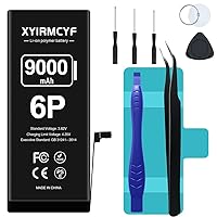 9000mAh Super Capacity Battery Compatible with iPhone 6 Plus, 0 Cycle Li-Polymer Replacement Battery for iPhone 6 Plus, with Professional Repair Tool Kit